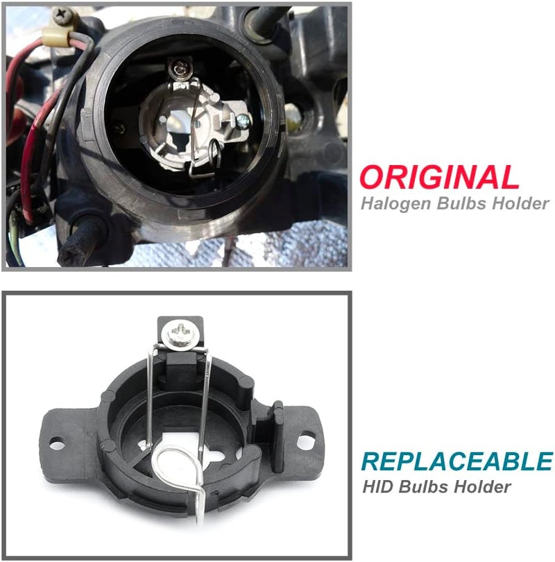 Mingrui test 2Pcs H1 HID Headlight Bulb Holder Retainers Adapter for Ni.ssan Skyline GT-R R32 240SX Silvia S13 Cefiro A31 JDM Spec H1 HID Headlight Bulb Holder Retainers Socket Clip - Image 2